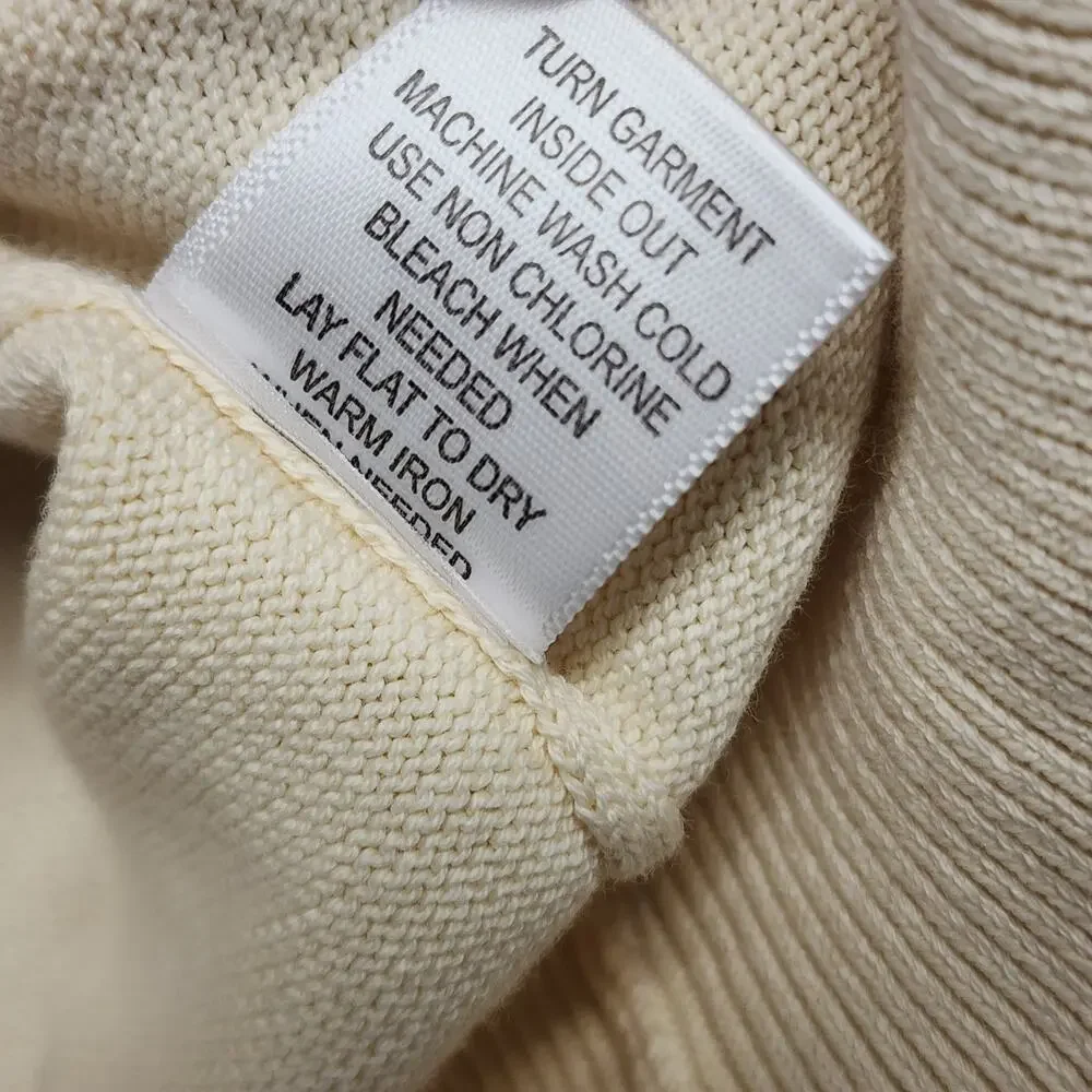 Paul Fredrick Sweater Vest Men 2XL Cream Supima Cotton Pullover Classic Knit XXL